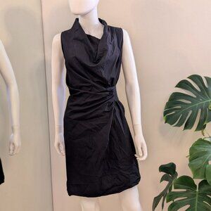 ‼️SOLD ‼️ AllSaints Draped Wrap Knee Length Dress Women's Size 0 Black